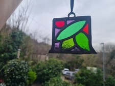 Small Old Stained Glass Leaded