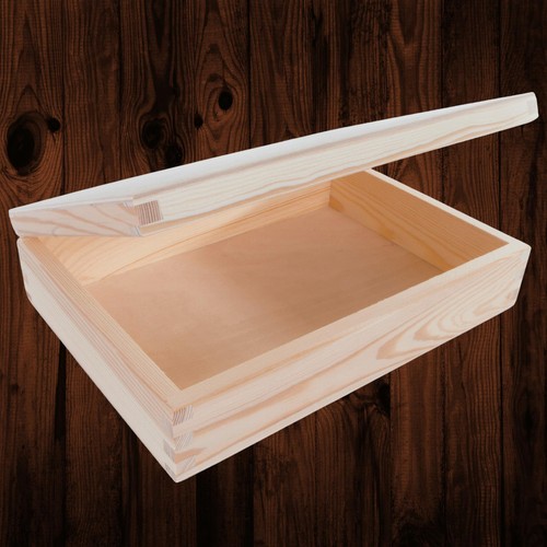 Rectangular wooden box with - rectangular,