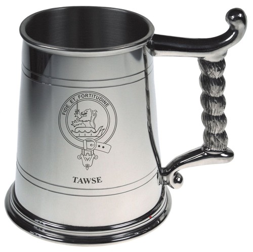 Tawse crest tankard - crest, rope