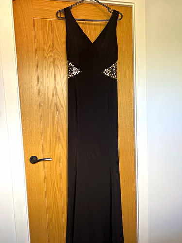 Coast black long beaded - black, gown