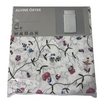 IKEA Alvine Orter Twin Quilt Cover Set w/Sham Twin Floral 100% Cotton NIP