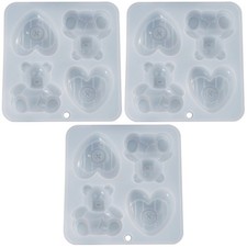  Set of 3 Xiongzi Love Mould DIY Crystal Epoxy Mold Bear Silicone