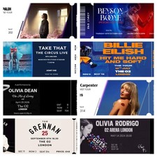 Music Concert Personalized Ticket |  Gift Reveal | ANY CONCERT Keepsake