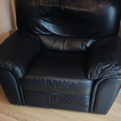 Pair black leather - of,