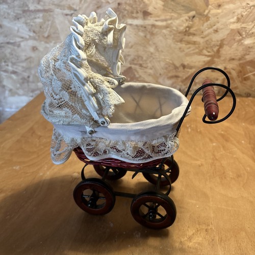 Wicker baby doll - baby, carriage