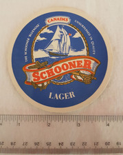 Schooner Lager Beer Coaster.  Superb Condition