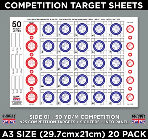 Competition target sheets - a3,