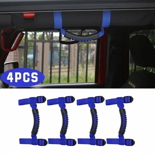 Blue roll bar grab handle - roll, top