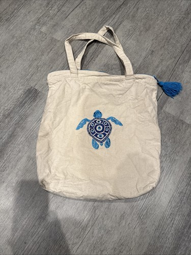 Cotton turtle tote bag with - turtle,