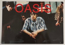 BRILLIANT NOEL GALLAGHER SIGNED RARE OASIS PROMO POSTCARD MID 1990'S