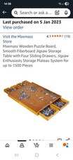 Wooden Puzzle Board, Jigsaw Storage Table Sliding Drawers, 1500 Pieces