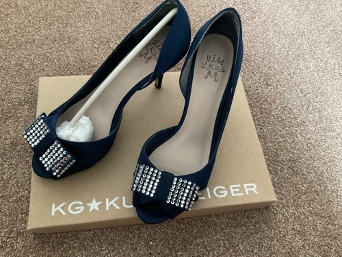 Kurt geiger navy satin - kurt,
