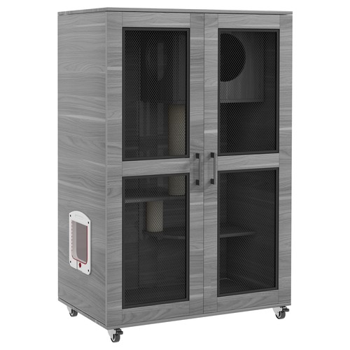 Cat cage with - cat,