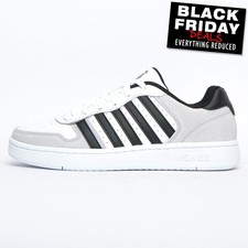 K Swiss Court Palisades Mens Classic Leather Retro Sneakers Trainers White