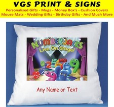 NUMBERJACKS PERSONALISED LUXURY SOFT SATIN POLYESTER CUSHION COVER BIRTHDAY