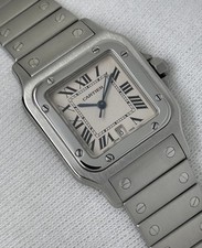 Cartier Santos Galbee Stainless Steel Quartz Gents Watch White Dial 29mm 1564