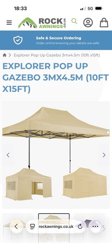 Rock awning explorer gazebo - awning,