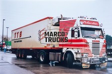 Truck photo Scania 143M 500 Refrigerated semitrailer Germany red Polarstar #a4uz