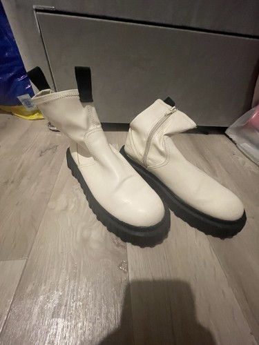 Cream zara boots size eur - zara,