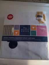 Dunelm Disney Multicoloured Mickey Mouse Ears Thermal Blackout Curtains -66"x54"