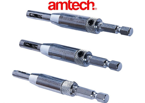 3pc amtech hinge drill set - 3pc,