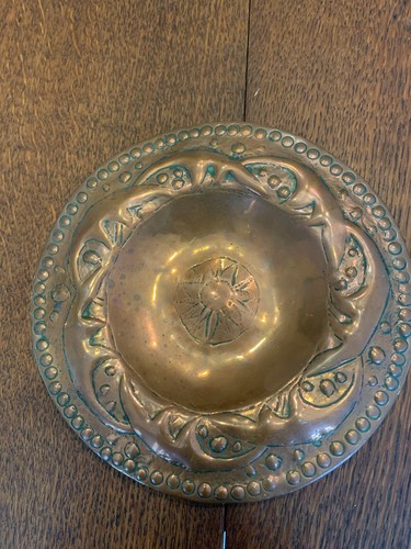 Antique repoussee copper - , tray