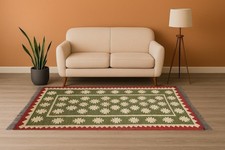 Kilim Wool Jute Rug Handmade