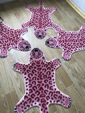 Pink Leopard Print Area Rug