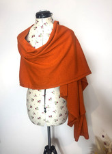 Beautiful Shirin Guild 100% Cashmere Shawl One Sleeve Top in Burnt Orange