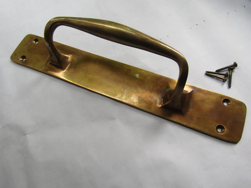 Door handle plate solid - handle, on