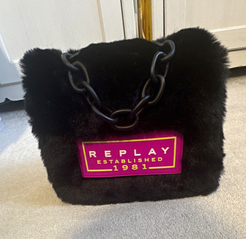 Replay black faux - faux, shoulder