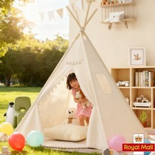 Large Canvas Kids Teepee Star Wood Indian Canvas Star Wooden Tent Garden House