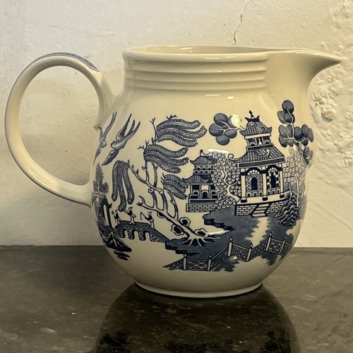 Churchill blue willow jug - churchill,