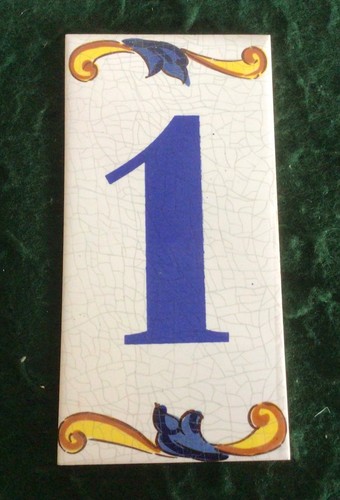 Ceramic house number tile - ceramic,