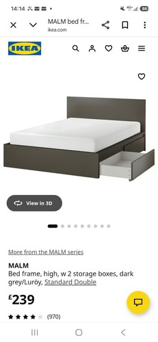 Ikea malm double bed frame - malm,