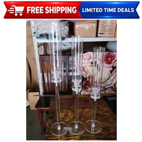 Pcs crystal candle holders - 3,