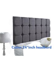 24" Cube Single Double King Headboard Bed Upholstered headboards Plush Velvet 