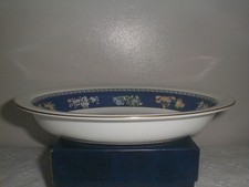 Wedgwood Fine Bone China Blue Siam Oval Vegetable Serving Bowl Dish UNUSED 