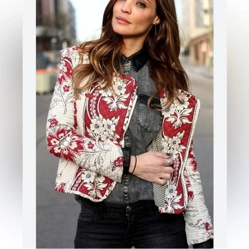 Zara floral printed quilted - floral,