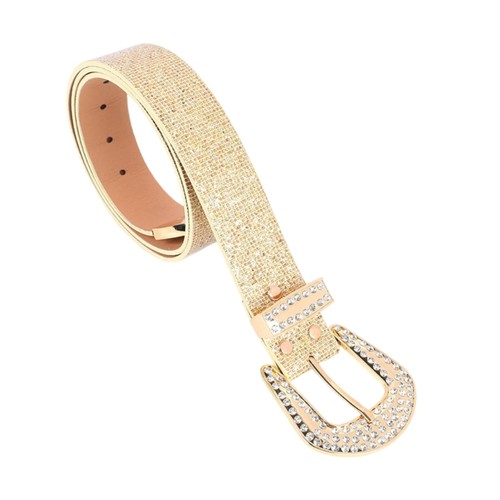 Embellished leather belt - leather,