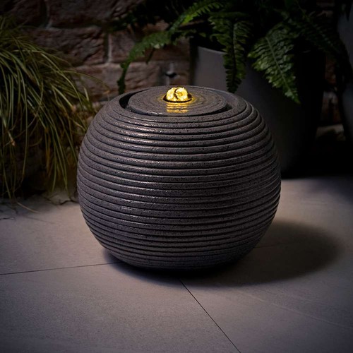 Solar water fountain feature - solar,