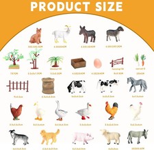 45 PCS Farm Animal Toys Set