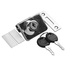 Zinc Alloy Double Door Lock for Glass Cabinets Keyed Security for Display Cases