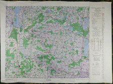 Original WW2 Allied map of GERMANY entitled "SCHWERIN" (1944) Scale 1:100,000