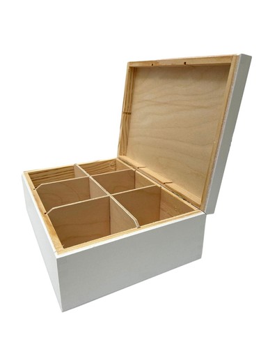 White wooden tea box for - white,