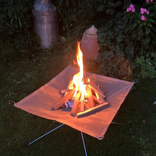 Camp fire pit large folding - fire,