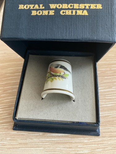 Royal worcester bird thimble - royal,