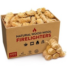 Fire Lighters Natural Firelighters for Wood & Log Burners Box of 400 starters