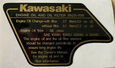 KAWASAKI Z1100R KZ1100R OIL AND FILTER CAUTION WARNING DECAL