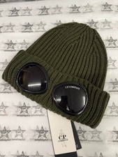 CP Company Extrafine Merino Wool Goggle Beanie in  Ivy Green (683)
